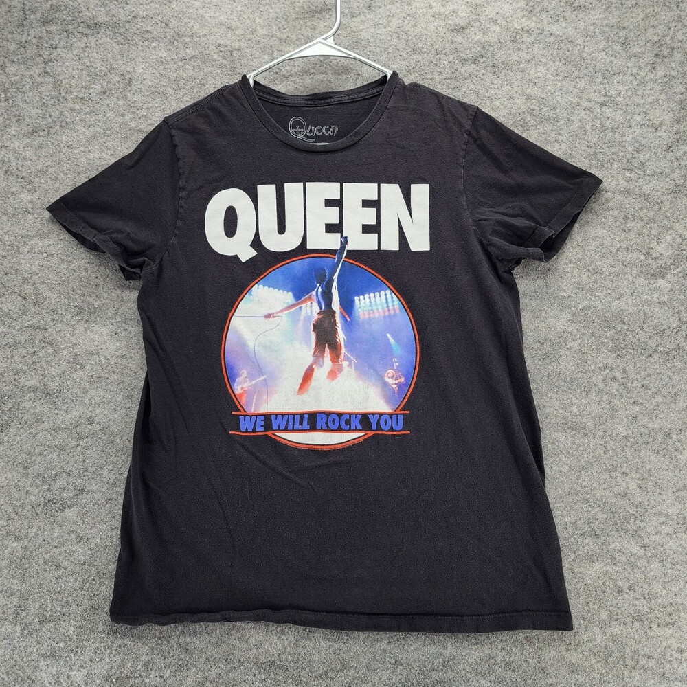 Queen Shirt Mens Medium Short Sleeve Black